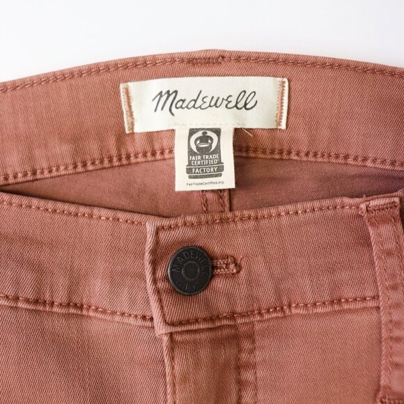 Madewell 10" High-Rise Skinny Jeans Garment-Dyed TENCEL Denim Edition Clay 32 - Picture 9 of 12